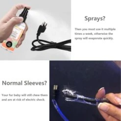 Z&X Pet Chew Proof Cord Protector 10 FT, Silicone Rubber Cable Protector, Fresh Scent Makes Your Pet Lose Interest In Chewing Power Cords, No Chew, Keeping Your Fur Baby Safe From Electric Shock -Dog Supply Store 41BY4CmlZ9L