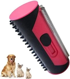 3-in-1 Undercoat Brush For Dogs, Undercoat And Hair Removal Brush, Animal Hair Remover Roller, Suitable For All Hairy Pets Large Dogs, Cats (Pink) (Color : Pink) -Dog Supply Store 41C0DHbML. AC