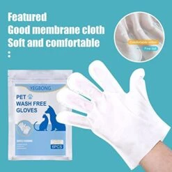 Pet Gloves For Cats And Dogs Bathing And Grooming Easy To Use Just Gently Dry Ideal Pet Wipes 6 Pieces/Pack 3ml Pet Supplies For Dogs Grooming (A, One Size) -Dog Supply Store 41D2vHTqkeL