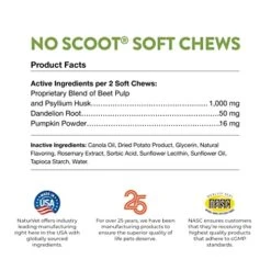 NaturVet - No Scoot For Dogs - 120 Soft Chews - Plus Pumpkin - Supports Healthy Anal Gland & Bowel Function - Enhanced With Beet Pulp & Psyllium Husk 15 NaturVet - No Scoot For Dogs - 120 Soft Chews - Plus Pumpkin - Supports Healthy Anal Gland & Bowel Function - Enhanced With Beet Pulp & Psyllium Husk -Dog Supply Store 41DAIYVxzfL