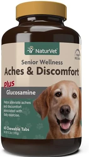NaturVet – Senior Wellness Aches & Discomfort For Dogs Plus Glucosamine – 60 Chewable Tablets | Supports Joint Health & Function | Relieves Aches & Discomfort 4 NaturVet – Senior Wellness Aches & Discomfort For Dogs Plus Glucosamine – 60 Chewable Tablets | Supports Joint Health & Function | Relieves Aches & Discomfort - Image 2