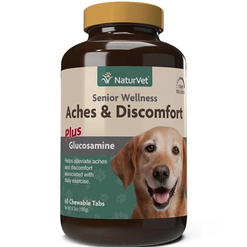 NaturVet – Senior Wellness Aches & Discomfort For Dogs Plus Glucosamine – 60 Chewable Tablets | Supports Joint Health & Function | Relieves Aches & Discomfort 3 NaturVet – Senior Wellness Aches & Discomfort For Dogs Plus Glucosamine – 60 Chewable Tablets | Supports Joint Health & Function | Relieves Aches & Discomfort