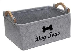 Morezi Felt Pet Toy Box And Dog Toy Box Storage Basket Chest Organizer - Perfect For Organizing Pet Toys, Blankets, Leashes And Food - Dog Toy - Dark Grey 19 Morezi Felt Pet Toy Box And Dog Toy Box Storage Basket Chest Organizer - Perfect For Organizing Pet Toys, Blankets, Leashes And Food - Dog Toy - Dark Grey -Dog Supply Store 41DdR1IwQ3L. AC