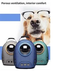 LEFEDA Cat Carrier Bag Space Pet Backpack Breathable Portable Cat Bag Outdoor Travel Backpack For Cat Dog Double Shoulder Pet Backpack Carrier (Color : Blue, Size : 32x42x20cm) -Dog Supply Store 41DhHpIbYjL 1