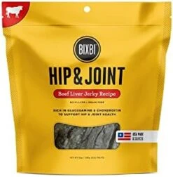 BIXBI Hip & Joint Support Beef Liver Jerky Dog Treats, 12 Oz - USA Made Grain Free Dog Treats - Glucosamine, Chondroitin For Dogs - High In Protein, Antioxidant Rich, Whole Food Nutrition, No Fillers -Dog Supply Store 41E hGrPGhL. AC