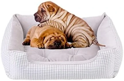 Dog Beds For Large Dogs Winter Warm Kennel Plush Beds S- L Plaid Mat Cat Sleeping Bed For Dog (Small,Grey) 7 Dog Beds For Large Dogs Winter Warm Kennel Plush Beds S- L Plaid Mat Cat Sleeping Bed For Dog (Small,Grey) - Image 5