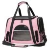 LEFEDA Soft Pet Handbag Portable Foldable Pet Straddle Bag Cat And Dog Handbag Travel Pet Handbag With Locking Safety Zipper Pet Backpack Carrier (Color : Pink) -Dog Supply Store 41EcIuZT41L
