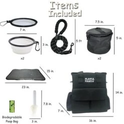 Dog Travel Bag Backpack- Pet Traveling Essentials Included- Dog Travel Accessories- Airline Approved Dog Bag -Dog Supply Store 41ElmLruvoL