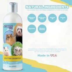Critter Shampoo For Small Pets - 8oz Small Animal Fragrance Free Shampoo - Pet Shampoo For Small Critters Including Ferrets, Guinea Pigs Ferrets, Hedgehogs, Sugar Gliders, Rabbits, And Hamster -Dog Supply Store 41EwZWDU9VL