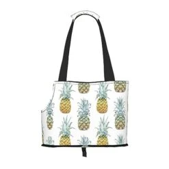 Mqgmz Fashion Pineapples Print Pet Carrier Tote Bag With Pocket Safety - Amazing Design