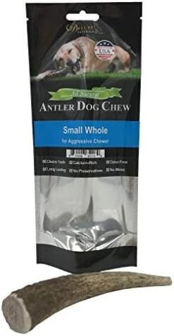 Deluxe Naturals Elk Antler Chews For Dogs | Naturally Shed USA Collected Elk Antlers | All Natural A-Grade Premium Elk Antler Dog Chews | Product Of USA, 1-LB Pack Large Cuts -Dog Supply Store 41F09jtmtDL. AC