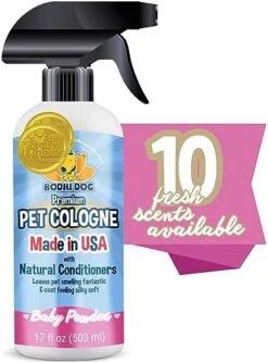Bodhi Dog Natural Pet Cologne | Premium Scented Perfume Body Spray For Dogs And Cats | Clean And Fresh Scent | Natural Conditioning Qualities | Made In USA (Baby Powder, 4 Fl Oz) 23 Bodhi Dog Natural Pet Cologne | Premium Scented Perfume Body Spray For Dogs And Cats | Clean And Fresh Scent | Natural Conditioning Qualities | Made In USA (Baby Powder, 4 Fl Oz) -Dog Supply Store 41F6aGs0G2L. AC