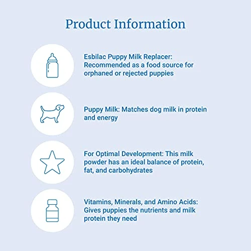 PetAg Esbilac Puppy Milk Replacer Powder - With Prebiotics, Probiotics & Vitamins For Newborn Puppies - 12 Oz Powdered Drink Mix 7 PetAg Esbilac Puppy Milk Replacer Powder - With Prebiotics, Probiotics & Vitamins For Newborn Puppies - 12 Oz Powdered Drink Mix - Image 5