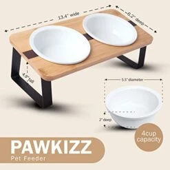 Pawkizz Elevated Cat Bowls & Waterproof Pet Food Mat - Eco-Friendly Bundle 9 Pawkizz Elevated Cat Bowls & Waterproof Pet Food Mat - Eco-Friendly Bundle -Dog Supply Store 41FioTjXPRL