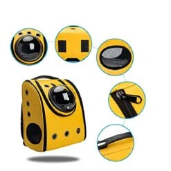 LEFEDA Lightweight Bag Carrier Pink Carrying Breathable Space Capsule Outdoor Dog Cat Foldable Pet Backpack Pet Backpack Carrier (Color : Brown) -Dog Supply Store 41FjizcS4TL