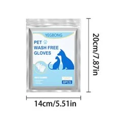 Pet Gloves For Cats And Dogs Bathing And Grooming Easy To Use Just Gently Dry Ideal Pet Wipes 6 Pieces/Pack 3ml Pet Supplies For Dogs Grooming (A, One Size) -Dog Supply Store 41FlVrpFahL
