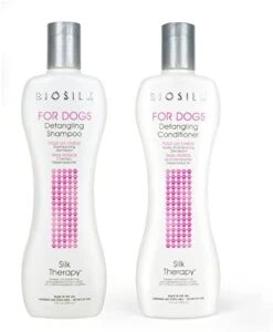 BioSilk For Dogs Silk Therapy Detangling Shampoo And Conditioner Bundle, 12 Fl Oz Each | Matted Hair Dog Detangler, Dog Detangling Shampoo & Conditioner | Sulfate And Paraben Free, Made In The USA 20 BioSilk For Dogs Silk Therapy Detangling Shampoo And Conditioner Bundle, 12 Fl Oz Each | Matted Hair Dog Detangler, Dog Detangling Shampoo & Conditioner | Sulfate And Paraben Free, Made In The USA -Dog Supply Store 41GjX1UQ2eL. AC