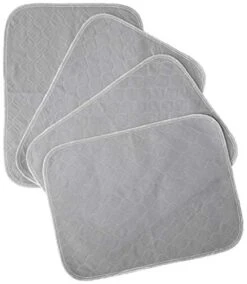 Kluein Pet Training Pads For Dogs | Non-Slip Absorbent | Washable Pads For Dogs Cat Rabbit Guinea Pig Small Pets, Travel Carrier, Dog Crate Mat, Food Mat (4-Pack S 18x24in, Grey)