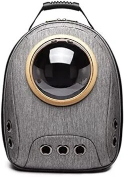 LEFEDA Cat Carrier Bag Space Pet Backpack Breathable Portable Cat Bag Outdoor Travel Backpack For Cat Dog Double Shoulder Pet Backpack Carrier (Color : Blue, Size : 32x42x20cm) -Dog Supply Store 41InR7btmuL. AC 1