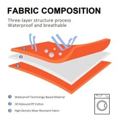 BDEUS 51x35In Large Size Outdoor Dog Bed, Waterproof & Portable Camping Travel Pet Mat, Easy To Clean, Washable Odor Resistant Pet Cooling Pad (Orange) -Dog Supply Store 41J11nVRTXL