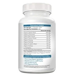 Nutrition Strength Dog Seizure Support, Supplement For Epilepsy In Dogs, With Organic Valerian Root, Chamomile And Blue Vervain, Plus L-Tryptophan Dog Stress And Anxiety Aid, 120 Chewable Tablets -Dog Supply Store 41J9hnPXnAL