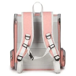 LEFEDA Pet Carrier Backpack Breathable Large Capacity Dogs Carrying Bag Folding Portable Pet Cat Carrier Bag Outdoor Travel Pet Product Pet Backpack Carrier (Color : Pink-2) -Dog Supply Store 41JJ6RNbRkL