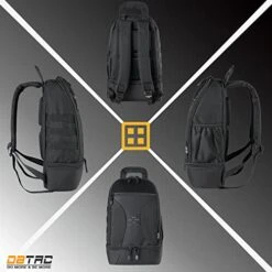 DBTAC Tactical Pet Travel Bag Small | Compact Pet Supplies Backpack For Small Dogs Cats Road Trip Outdoor Travel W/Insulated Pocket & 1x Lined Food Carrier, Black -Dog Supply Store 41JXOu2iPYL