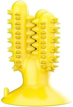 MeDapi Dog Toothbrush, Dog Teeth Cleaning Stick, Dog Teeth Grinding Stick, Food Leakage Device, Chewing-Resistant Pet Supplies, Pet Toys Yellow -Dog Supply Store 41JqAGoqMgL. AC