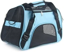 LEFEDA Soft-Sided Carriers Portable Pet Bag Pink Dog Carrier Bags Blue Cat Carrier Outgoing Travel Breathable Pets Handbag Pet Backpack Carrier (Color : Black, Size : S 43X22X26cm) -Dog Supply Store 41K2HP9vzML. AC