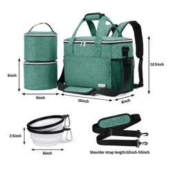 BAGLHER Dog Travel Bag Backpack Pet Supplies Backpack Pet Accessories Storage Bag 5-Piece Set With Shoulder Strap 2 Lined Pet Food Containers 4 Foldable Feeding Bowls Essential Kit For Pet Travel 15 BAGLHER Dog Travel Bag Backpack Pet Supplies Backpack Pet Accessories Storage Bag 5-Piece Set With Shoulder Strap 2 Lined Pet Food Containers 4 Foldable Feeding Bowls Essential Kit For Pet Travel -Dog Supply Store 41K6YKejgXL