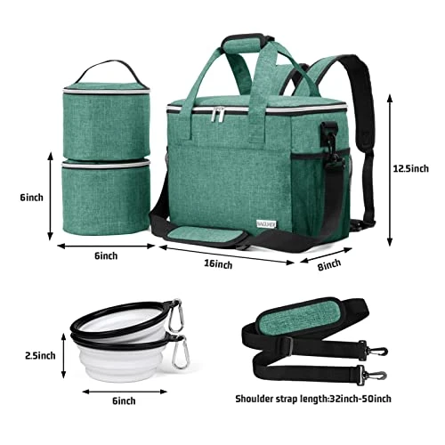 BAGLHER Dog Travel Bag Backpack Pet Supplies Backpack Pet Accessories Storage Bag 5-Piece Set With Shoulder Strap 2 Lined Pet Food Containers 4 Foldable Feeding Bowls Essential Kit For Pet Travel 7 BAGLHER Dog Travel Bag Backpack Pet Supplies Backpack Pet Accessories Storage Bag 5-Piece Set With Shoulder Strap 2 Lined Pet Food Containers 4 Foldable Feeding Bowls Essential Kit For Pet Travel - Image 5