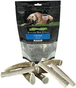 Deluxe Naturals Elk Antler Chews For Dogs | Naturally Shed USA Collected Elk Antlers | All Natural A-Grade Premium Elk Antler Dog Chews | Product Of USA, 1-LB Pack Large Cuts -Dog Supply Store 41KQi6eD1L. AC