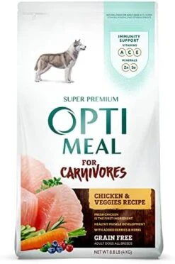 OPtimeal Grain-Free Dog Food - Proudly Ukrainian - Non-Grain Dog Food Dry Recipe, Dry Dog Food To Support Healthy Weight Maintenance - Toy Breeds (2.8lbs Total (2-Pack), Lamb & Veggies) -Dog Supply Store 41LFq4u1XL. AC