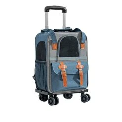 LEFEDA Pet Suitcase Cat Backpack Breathable Small Dog Backpack Kitten Travel Trolley Case Dog Outdoor Carrier Bag Pet Cat Trolley Case Pet Backpack Carrier (Color : Orange)