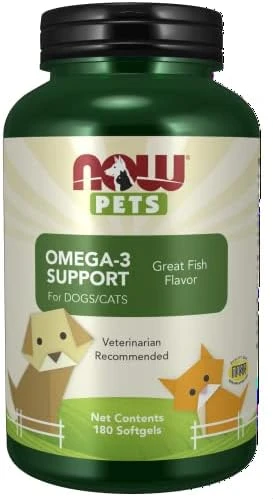 NOW Pet Health, Omega 3 Supplement, Formulated For Cats & Dogs, NASC Certified, 180 Softgels 8 NOW Pet Health, Omega 3 Supplement, Formulated For Cats & Dogs, NASC Certified, 180 Softgels - Image 6