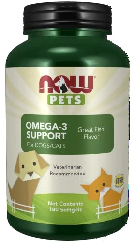 NOW Pet Health, Omega 3 Supplement, Formulated For Cats & Dogs, NASC Certified, 180 Softgels 3 NOW Pet Health, Omega 3 Supplement, Formulated For Cats & Dogs, NASC Certified, 180 Softgels
