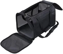 LEFEDA Soft Pet Carriers Portable Breathable Bag Cat Dog Carrier Bags Wear-Resistant Outgoing Travel Pets Handbag With Safety Zippers Pet Backpack Carrier (Color : Black) -Dog Supply Store 41MbhHZqatL. AC