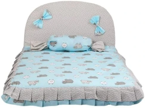 Dog Lovely Bed Comfortable Warm Pet House Print Fashion Cushion For Pet Sofa Kennel Puppy Mat Pad Bed (S, Blue) 7 Dog Lovely Bed Comfortable Warm Pet House Print Fashion Cushion For Pet Sofa Kennel Puppy Mat Pad Bed (S, Blue) - Image 5