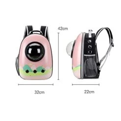 LEFEDA Pet Backpack Cat Carrier Bag Outdoor Pet Shoulder Backpack Breathable Portable Travel Transparent Bag For Small Dogs Cats Pet Backpack Carrier (Color : A) -Dog Supply Store 41Moqcs07dL