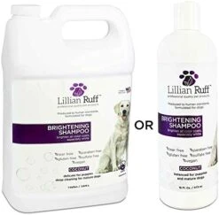 Lillian Ruff Ultra-Brightening Professional Whitening Shampoo For Dogs & Leave-in Dog Conditioner Detangler Spray Set - PH-Balanced Dog Whitening Shampoo & No Rinse Hydrating Dog Conditioning Spray -Dog Supply Store 41NIi1O3yJL. AC