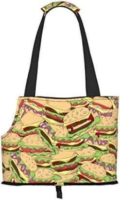 Small Dog, Cat, Puppy, Kitten Purse Carrier, Breathable Pet Travel Handbag Compatible With Hamburger Junk Food, Multifunctional Pet Carrier Bag For Shopping/Walking/Travel -Dog Supply Store 41NNgNUMkyL. AC