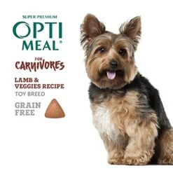 OPtimeal Grain-Free Dog Food - Proudly Ukrainian - Non-Grain Dog Food Dry Recipe, Dry Dog Food To Support Healthy Weight Maintenance - Toy Breeds (2.8lbs Total (2-Pack), Lamb & Veggies) -Dog Supply Store 41OusAkp5LL
