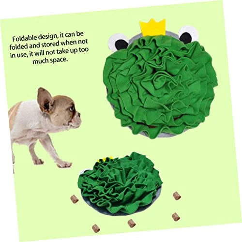 Ipetboom Frog Sniffing Pad Food Toy Frog Toy Dogman Toys Teething Toys For Puppies Dogs Nose Work Mat Dog Blanket Pet Leak Food Toy Pet Plaything Pet Food Leakage Toy Puzzle Green Plush 7 Ipetboom Frog Sniffing Pad Food Toy Frog Toy Dogman Toys Teething Toys For Puppies Dogs Nose Work Mat Dog Blanket Pet Leak Food Toy Pet Plaything Pet Food Leakage Toy Puzzle Green Plush - Image 5