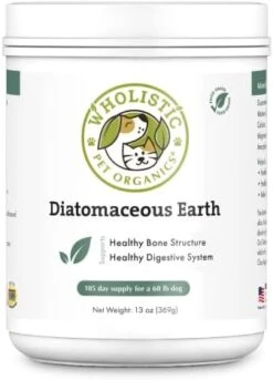 Wholistic Pet Organics DE For Dogs Organic Food Grade For Dogs - 13 Oz - Safe Non-Chemical Freshwater Silica Improves Overall Health -Dog Supply Store 41PBfNYoDrL. AC
