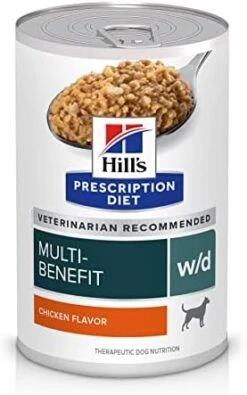 Hill's Prescription Diet W/d Multi-Benefit Digestive/Weight/Glucose/Urinary Management With Chicken Wet Dog Food, Veterinary Diet, 13 Oz. Cans, 12-Pack -Dog Supply Store 41PBhYRSGrL. AC
