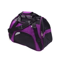 LEFEDA Pet Carrier Cat Portable Breathable Foldable Bag Cat Dog Carrying For Small Dog Outgoing Travel Pets Handbag With Shoulder Strap Pet Backpack Carrier (Color : Purple, Size : 44x26x21 (pet 2.5
