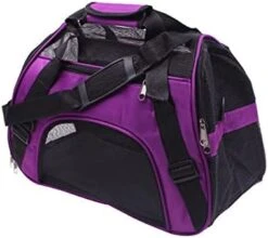 LEFEDA Pet Carrier Cat Portable Breathable Foldable Bag Cat Dog Carrying For Small Dog Outgoing Travel Pets Handbag With Shoulder Strap Pet Backpack Carrier (Color : Purple, Size : 44x26x21 (pet 2.5 -Dog Supply Store 41PIml3GKlL. AC