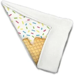 GENERIC Multicolor Soft Warm Pet Fleece Throw For Small Dogs And Cats Cartoon Like Image Of And Melting Ice Cream Cones Super Soft Plush Dog Crate Pad For Travel Or Home Food 14" X 18" -Dog Supply Store 41PkgqXeVL. AC