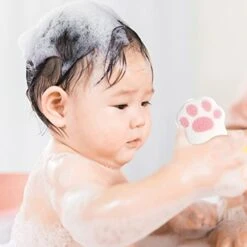 HEIMP 2pcs Multipurpose Scrubber Shaped Scrubbing Skin For Pet Paw Cleaners Shower Sponges Mesh Sponge Cute Foam Scrubbers Infant Newborn Food Loofha Soap Back Bowl Dog Kids Ball Loofah -Dog Supply Store 41QoIIifeTL