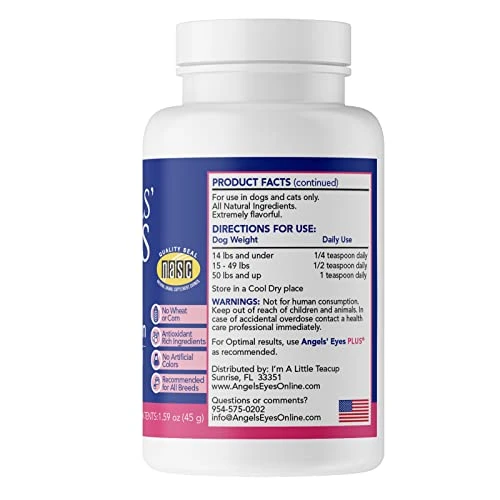 Angels’ Eyes PLUS Tear Stain Prevention Beef Powder For Dogs And Cats | For All Breeds | No Wheat No Corn | Daily Support For Eye Health | Proprietary Formula 4 Angels’ Eyes PLUS Tear Stain Prevention Beef Powder For Dogs And Cats | For All Breeds | No Wheat No Corn | Daily Support For Eye Health | Proprietary Formula - Image 2